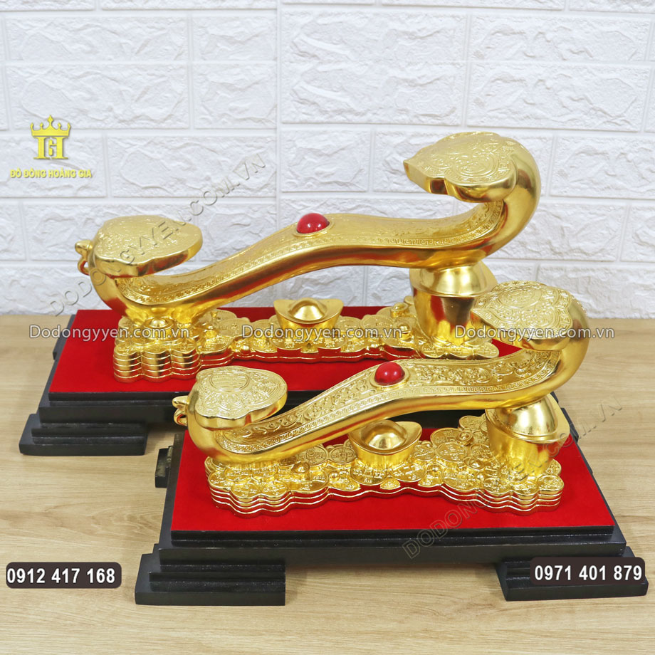 Gậy như &yacute; d&aacute;t v&agrave;ng 24k l&agrave; vật phẩm phong thủy mang &yacute; nghĩa may mắn